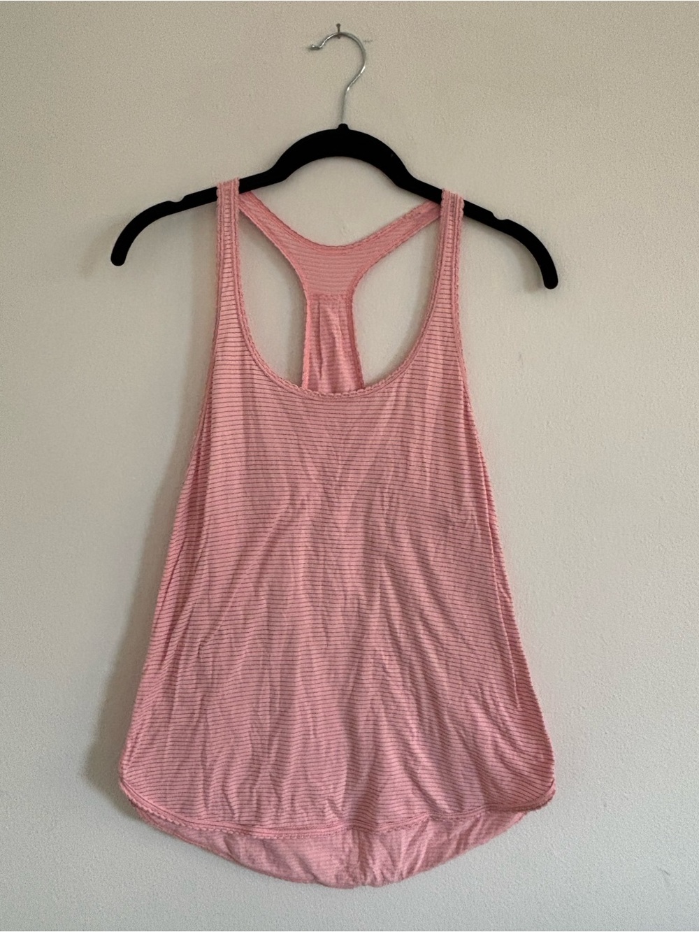 lululemon athletica Pink Striped Racerback Tank